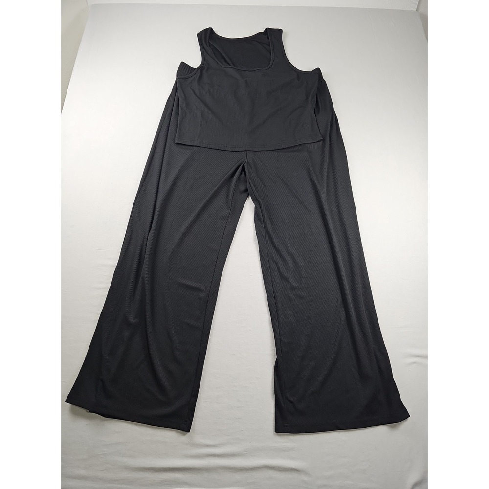 Shein Curve Women's Size 2XL  2 Piece Black Tank and Pants
